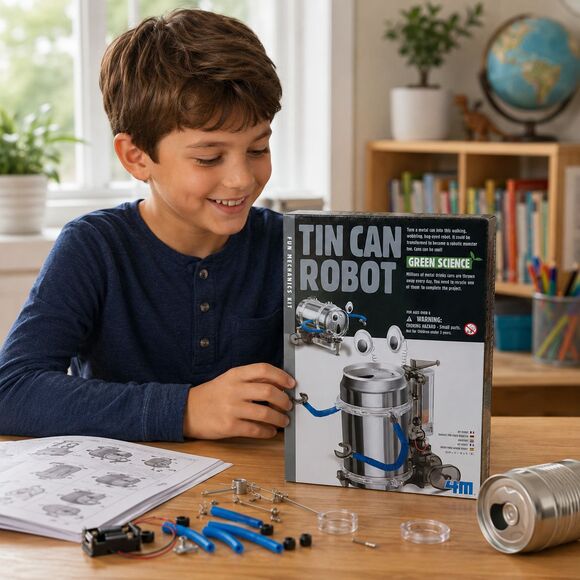 4M Other - Tin Can Robot 4M Green Science STEM Kit New Sealed Toysmith KidzRobotix 8+